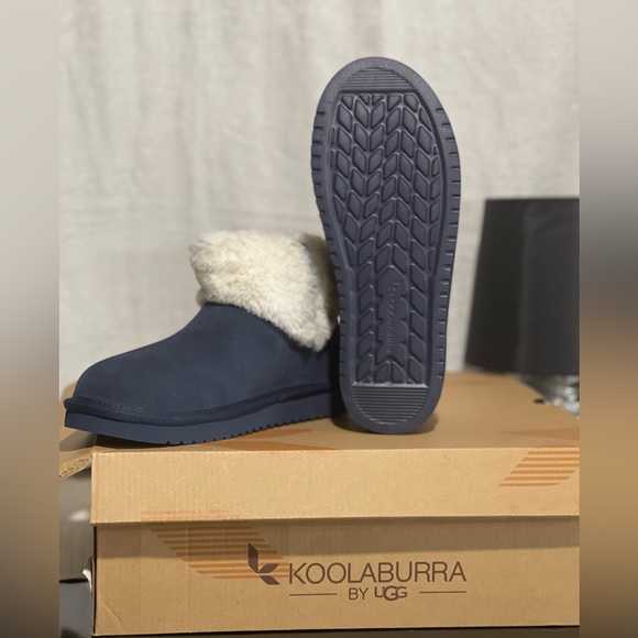 New WOMENS SIZE 6 INSIGNIA BLUE KOOLABURRA UGG AUBREI MINI SUEDE BOOTS - Picture 8 of 8